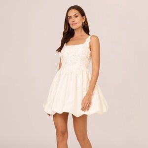Adrian Papell Ivory Mini Dress